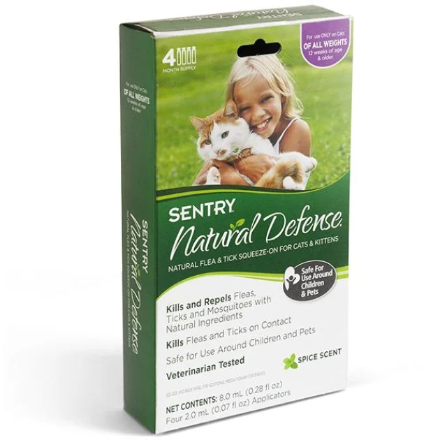 Краплі Sentry Natural Defense, від бліх і кліщів, для собак, 2 мл, 3 шт, ціна за 1 піпетку
