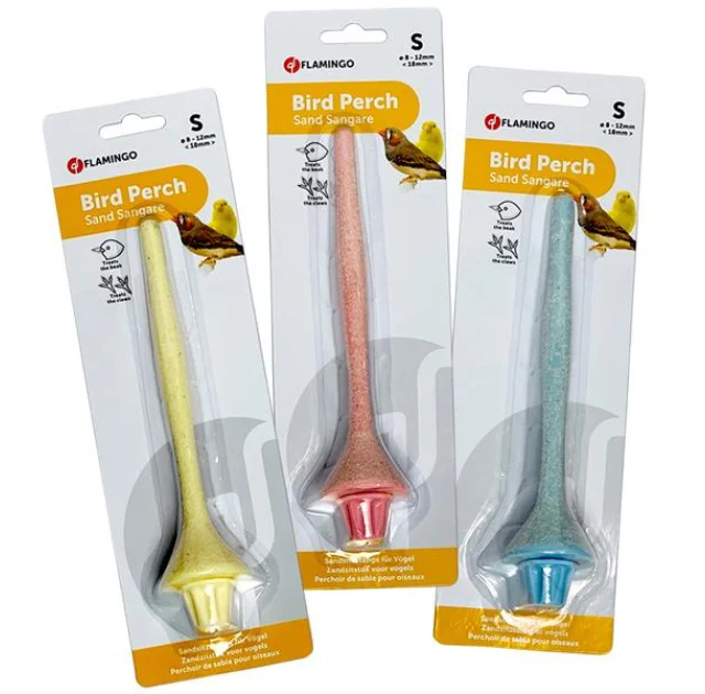 Іграшка Flamingo Sand Perch Plastic для птахів, піщана жердинка, велика, 21,5х2.5 см
