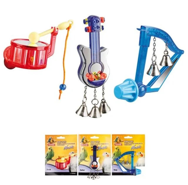 Іграшка Flamingo Bird Toy Music для птахів, музичний інструмент з дзвіночками, 8 см, ціна за 1 шт