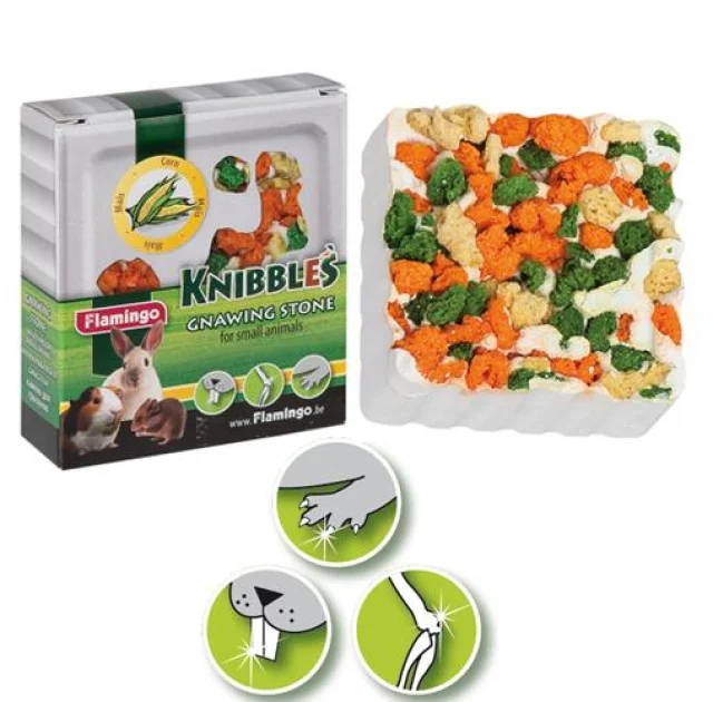 Мел Flamingo Knibbles Corn Croquettes для гризунів з кукурудзою, для гігієни зубів, 75 г