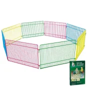Вольер Flamingo Play Run для грызунов, 8 цветных панелей, металл, 23х35 см