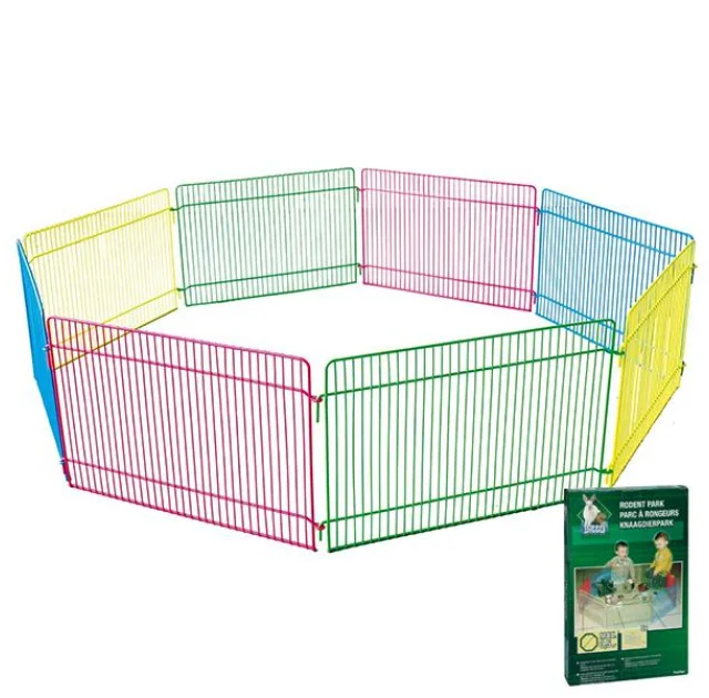 Вольер Flamingo Play Run для грызунов, 8 цветных панелей, металл, 23х35 см