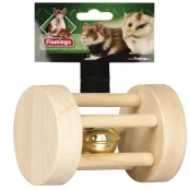 Іграшка Flamingo Rattle With Ball для гризунів з дзвіночком, дерево, 3.5х5 см