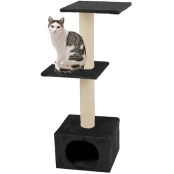 Когтеточки Flamingo Smaragd Black для кошек, 2 уровня, черный, 103×35×42 см
