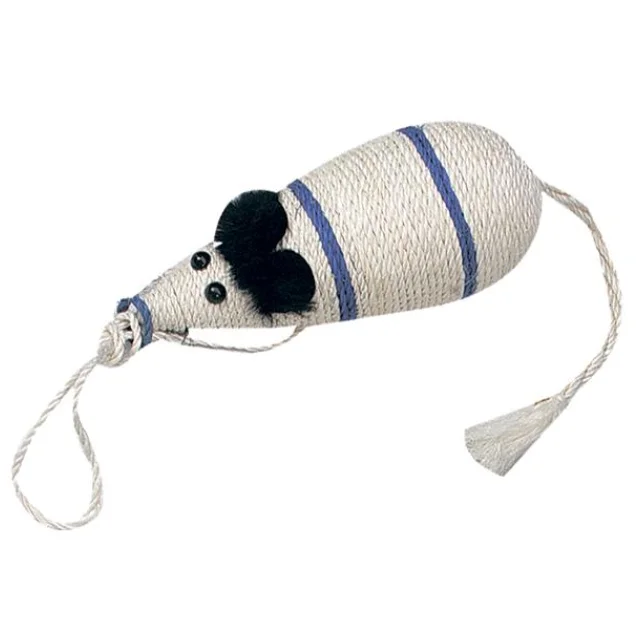 Когтеточка Flamingo Sisal mouse Scratcher для кошек в виде мыши, сизаль, 10×33 см