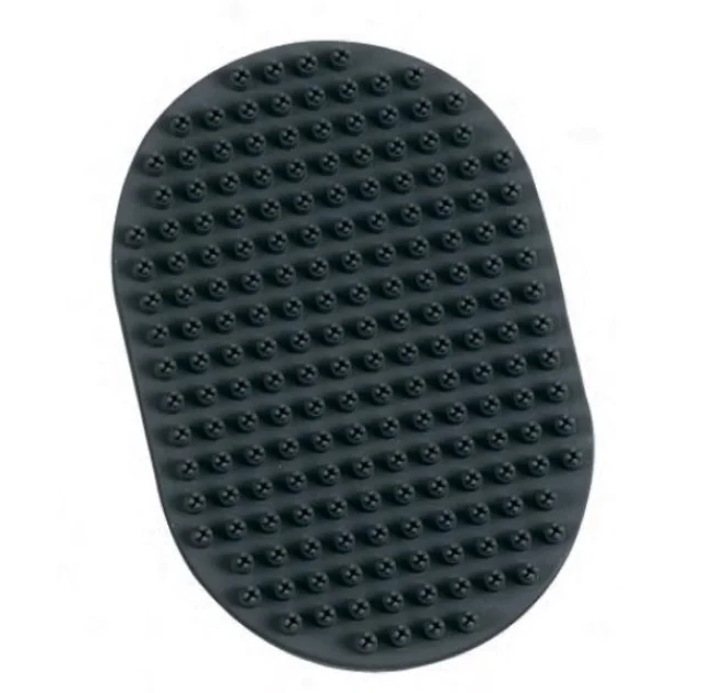 Щітка Flamingo Oval Brush масажна, для собак з ручкою-петлею, овальна, гума