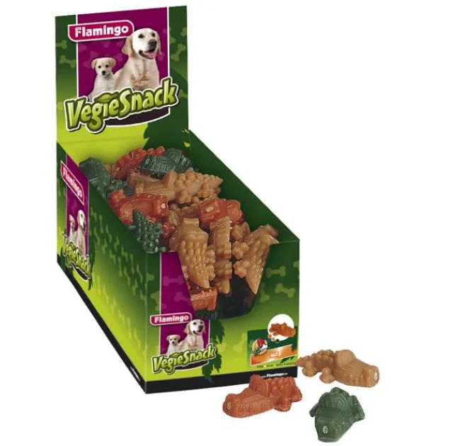 Ласощі Flamingo Vegie Crocodile для собак, крокодил жувальний, 9 см, 5 шт/уп, ціна за 1 шт