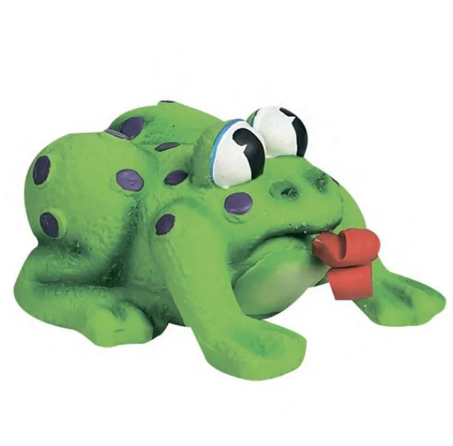 Іграшка Flamingo Frog Pop-Up Tongue для собак і цуценят, жаба з мовою, латекс, 11х10х6.5 см