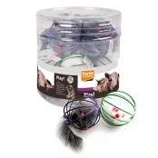 Іграшка Flamingo Wire Ball With Mouse для кішок, миша в металевому кулі, 6 см, 12 шт/уп, ціна за 1 шт