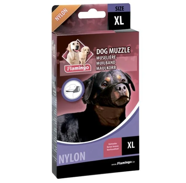 Намордник Flamingo Muzzle Nylon для порід вівчарка, ротвейлер, ньюф, нейлон, XL