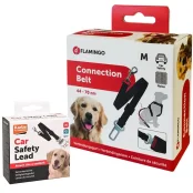 Шлея Flamingo Car Safety Harness в автомобіль для собак, розмір L/XL, 52-85×25 мм