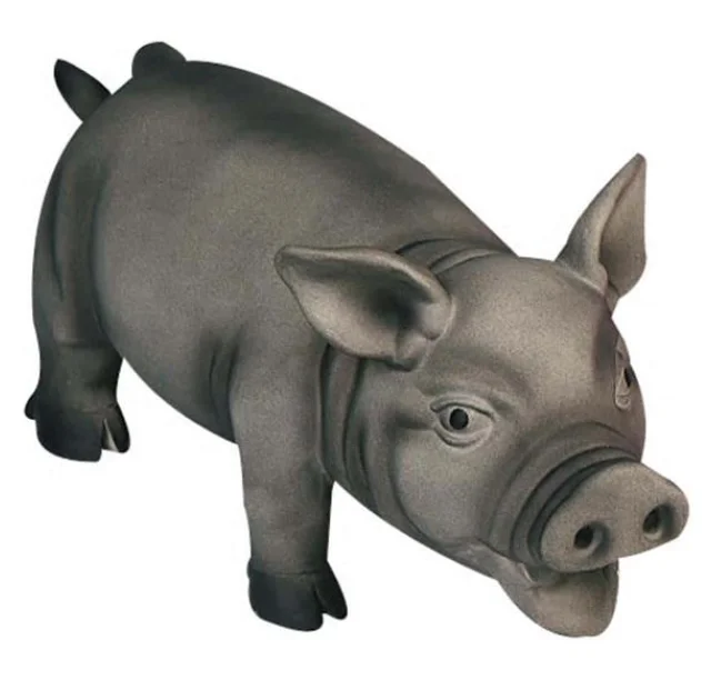 Іграшка Flamingo Swine Black для собак, порося реалістично хрюкаючий, латекс, чорний, 22х10х10 см