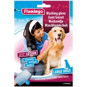Рукавиця-серветка Flamingo Washing Glove Dog для собак, волога, розмір L