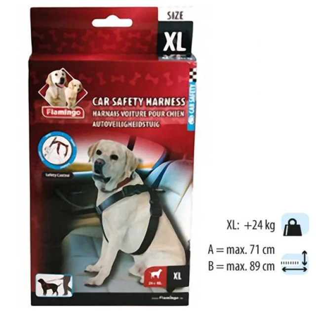 Шлейка Flamingo Car Safety Harness в автомобіль, для собак, розмір XL, 71-89 см