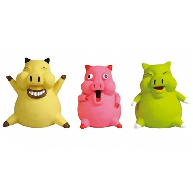 Іграшка Flamingo Pig Smiley для собак малих порід, з наповнювачем, латекс, 8х8х9 см