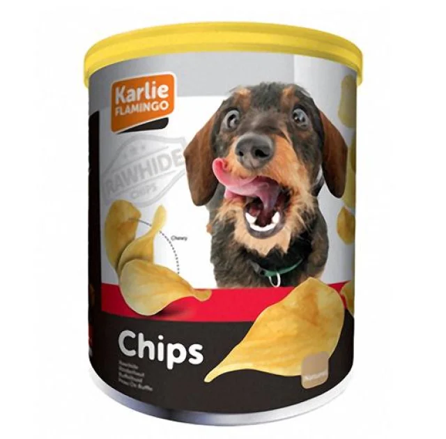 Ласощі Flamingo Chips Natural для собак, натуральні чіпси, 120 г