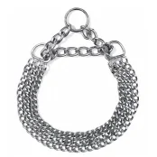 Нашийник Flamingo Collar 3-Fold трьохрядовий, ланцюжок для собак, метал, 65 см, 2.5 мм