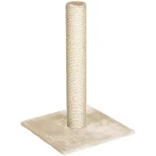 Когтеточка Flamingo Lisa Beige столбик для кошек, бежевый, 59×38×38 см