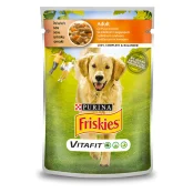 Вологий корм Purina Friskies для собак, шматочки в підливі з куркою і морквою, 100 г