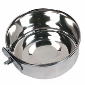 Миска Flamingo Feeder для клітки з гвинтовим кріпленням, нержавіюча, 15 см