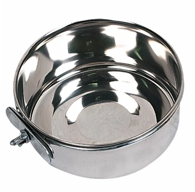 Миска Flamingo Feeder для клетки с винтовым креплением, нержавейка, 15 см