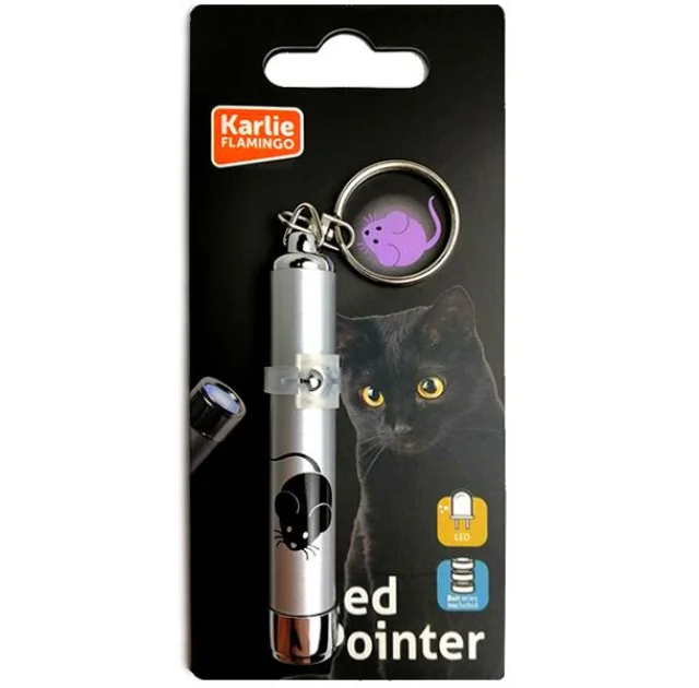 Іграшка Flamingo Led Pointer Mouse Light для котів, лазерна указка миша, 8 см
