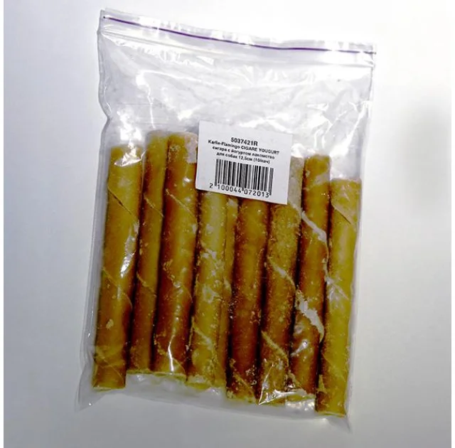 Ласощі Flamingo Cigare With Yougurt для собак, йогурт, 10 шт/уп, 12.5 см, ціна за 1 шт