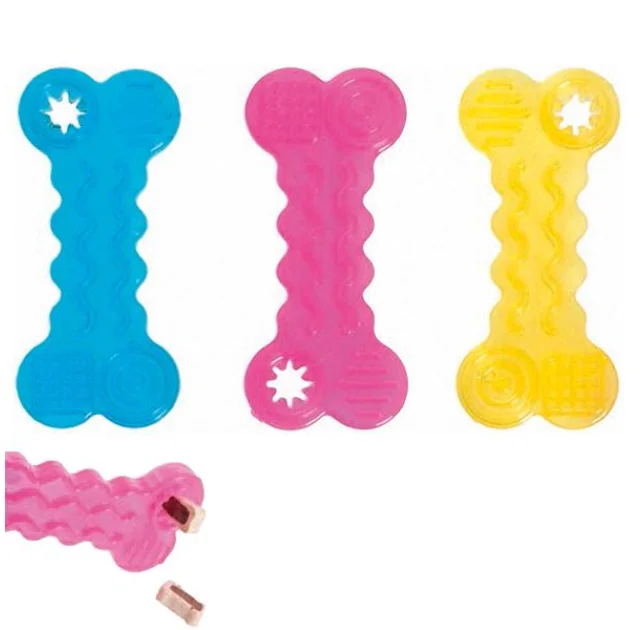 Іграшки Flamingo Good4Fun Bone для собак, кісточки рельєфні яскраві, гума, S, 10 см