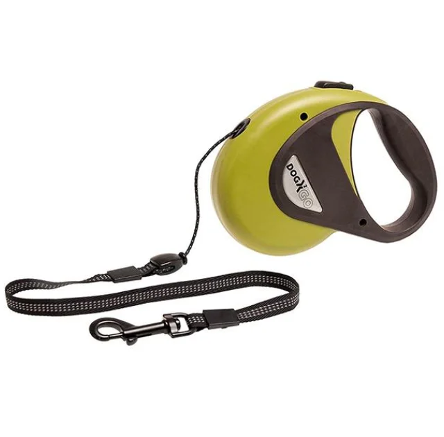 Поводок-рулетка Flamingo Dogx2Go Cord для собак до 20 кг, оранжевий, розмір M, 5 м
