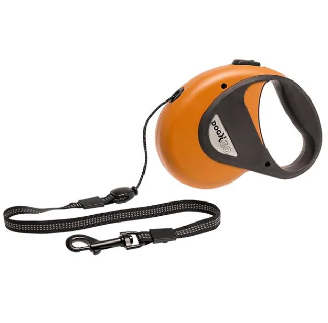 Поводок-рулетка Flamingo Dogx2Go Cord для собак до 20 кг, червоний, розмір M, 8 м