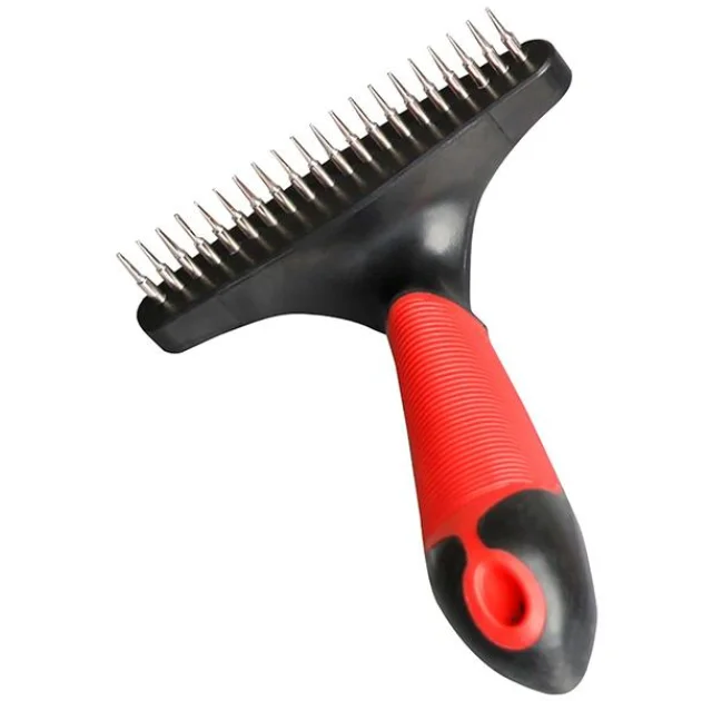 Грабли-расческа Flamingo Undercoat Rake Single Row Short для собак, однорядная, короткие зубцы, L