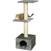 Когтеточки Flamingo Smaragd Grey игровой комплекс для кошек, 2 уровня, серый, 103×35×42 см