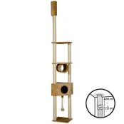 Комплекс Flamingo Belmondo Beige многоуровневый, спально-игровой, для кошек, 38×38×265 см