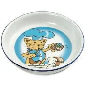 Миска Flamingo Cat&Fish для собак и кошек, керамика, 200 мл