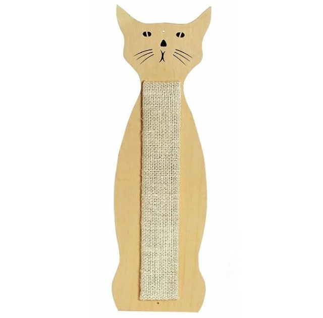 Когтеточка Flamingo Scratching Sisal Cat Shape настенная для кошек, сизаль, 59×21 см