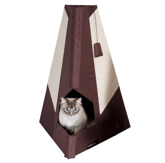 Домик-когтеточка Flamingo Tipi Scratching Board для котов, 60×48 см