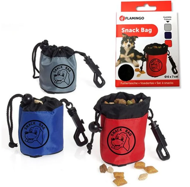 Мешочек Flamingo Snack Bag для лакомств, для дрессировки собак, нейлон, 6.5×7 см