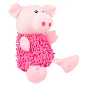 Игрушка Flamingo Shaggy Pig мягкая, для собак, плюш, 22 см