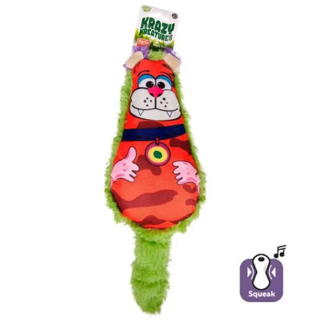 Игрушка Flamingo Crazy Critter зверь, мягкая, для собак, 38х12х6.5 см