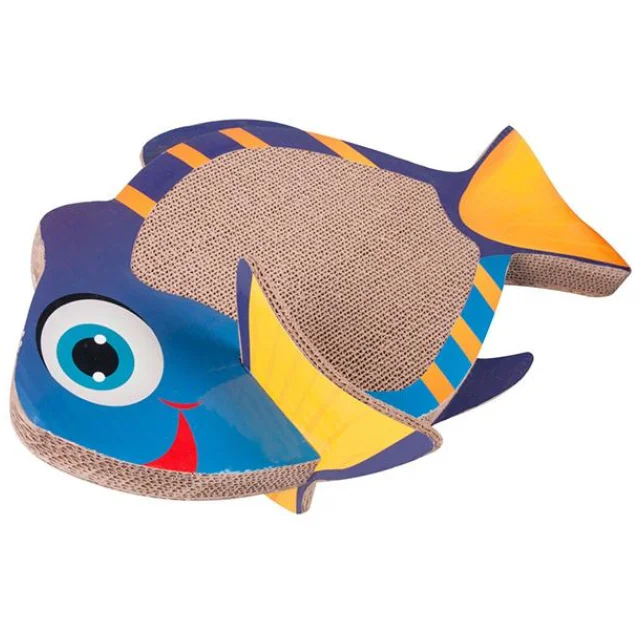 Когтеточка Flamingo Fish Scratching Board, для котов, картонн, 27×18×45 см