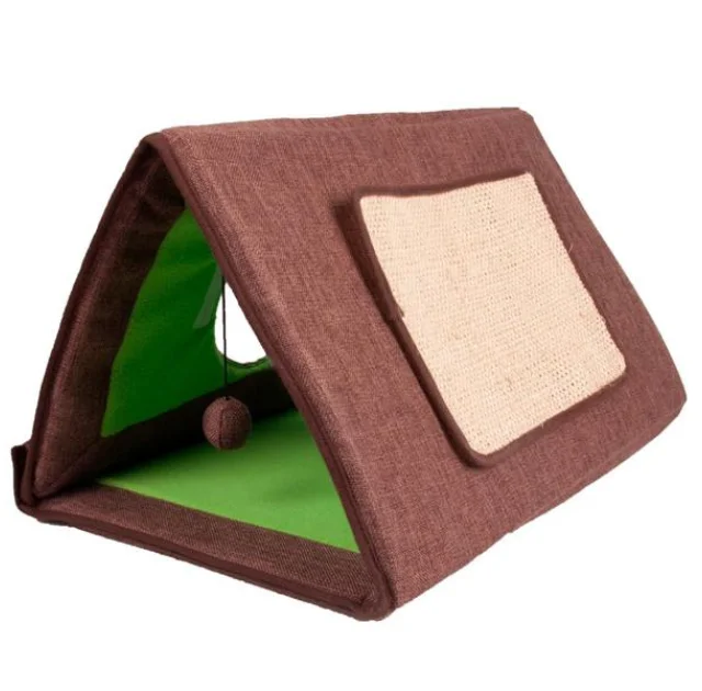 Спальное место Flamingo Cat Tent 3 in 1 палатка-домик когтеточка для котов 3 в 1, 50 см