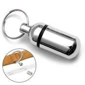 Брелок-адресник Flamingo Adresstube Deluxe Id Tag для кошек и собак, хромированный, 36 мм