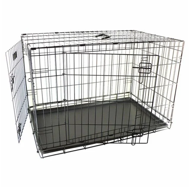 Клітка Flamingo Wire Cage Ebo Taupe 2-х дверна, для собак, металокераміка, 14.4 кг, 109х70х77 см
