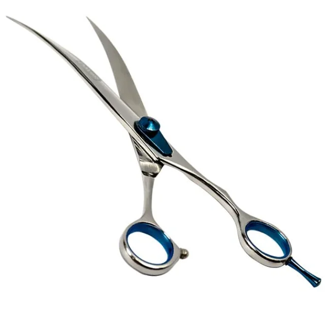 Ножиці Davis Extreme Edge Blue Curved вигнуті, для стрижки собак, 10 ", 25.4 см