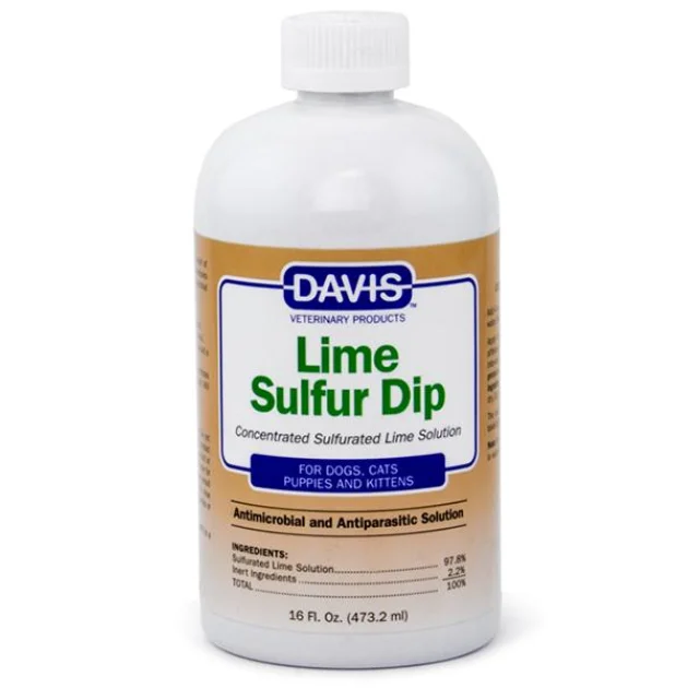 Средство Davis Lime Sulfur Dip антимикробное и антипаразитарное, для собак и котов, концентрат, 473 мл