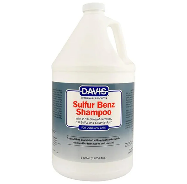 Шампунь Davis Sulfur Benz Shampoo для собак и котов с заболеваниями кожи, 3.8 л