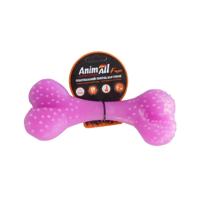 Игрушка AnimAll Fun кость, кораловая, 25 см