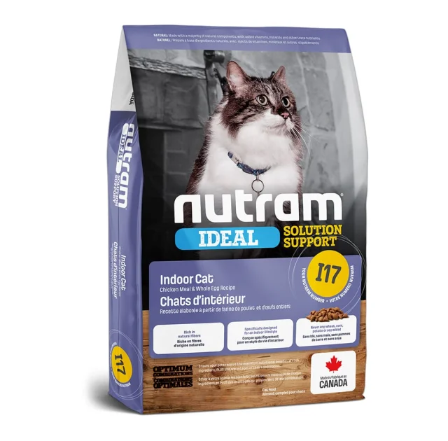 Сухий корм I17 Nutram Ideal Solution Support Indoor Cat для котів домашнього утримання, холістік, 1.13 кг