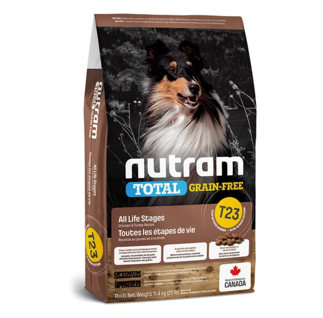 Сухий корм T23 Nutram Total Grain-Free Turkey & Chiken для собак, з індичкою і куркою, беззерновий, 2 кг
