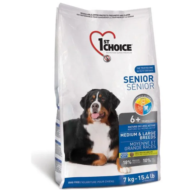 Сухий корм 1st Choice Senior Medium & Large Chicken для літніх собак середніх і великих порід, з куркою, 12 кг